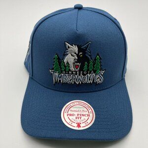 Minnesota Timberwolves Hat Cap Snapback One Size Blue Mitchell & Ness NBA NWT